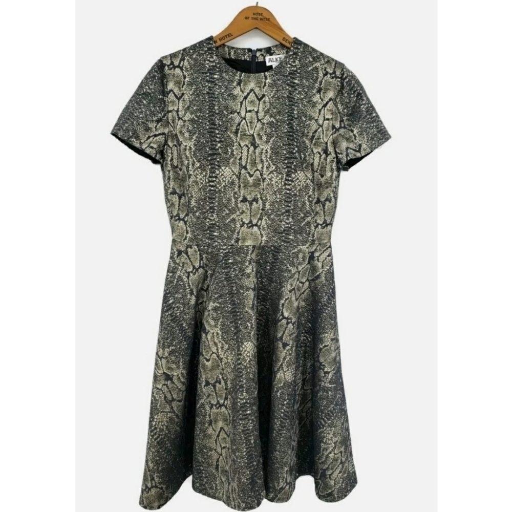 Alice by Temperley Dress Womens 6 Venice Metallic